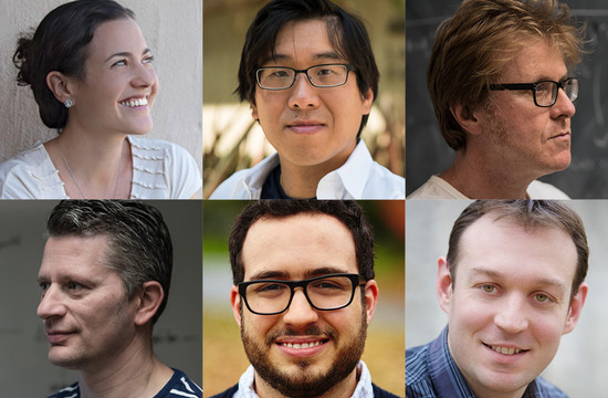 composite image of six new Caltech faculty