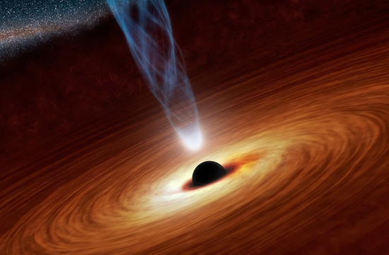 artist's concept of a supermassive black hole