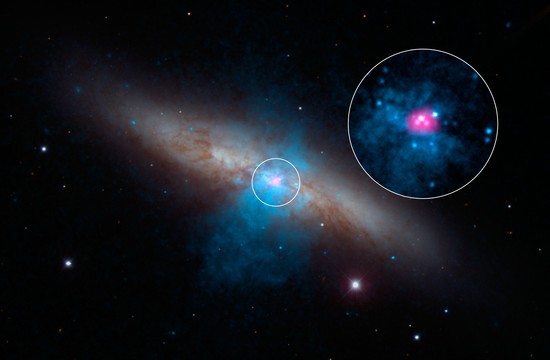 image: high-energy X-rays streaming from a pulsar