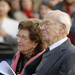Katharine Stewart Schlinger and Warren G. Schlinger at the 2010 dedication of Caltech's Warren and Katharine Schlinger Laboratory for Chemistry and Chemical Engineering
