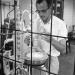 Clair Patterson and distillation apparatus. Clair Patterson and distillation apparatus.
