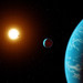 Artist's visualization of an exoplanetary system