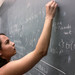 Yeorgia Kafkoulis at a chalkboard