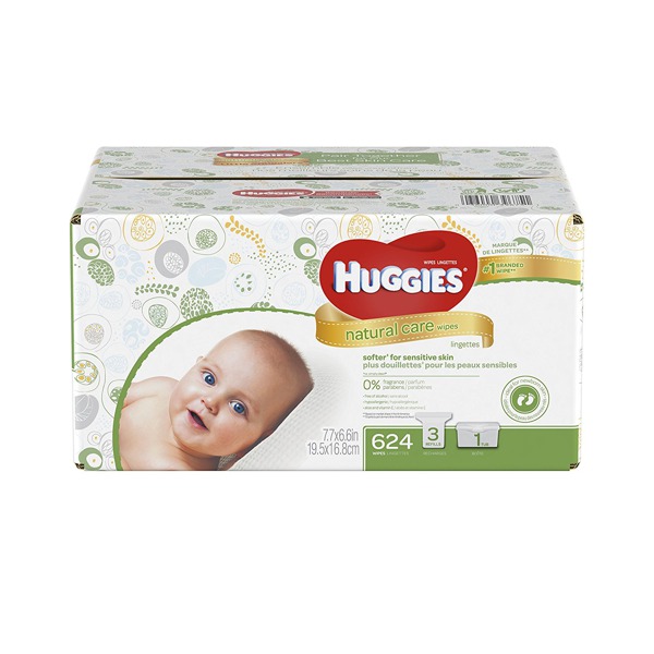 huggies natural care wipes box