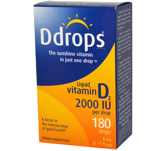 Ddrops Liquid Vitamin D3 2000 IU 1Source
