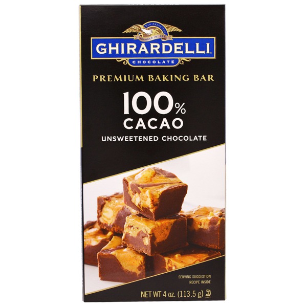 Ghirardelli Premium Baking Bar 100 Cacao Unsweetened Chocolate 1Source