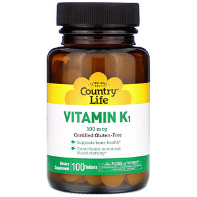 Country Life Vitamin K1 100 Mcg 1Source