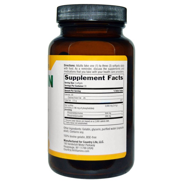 Country Life Lecithin 1200 Mg 1Source