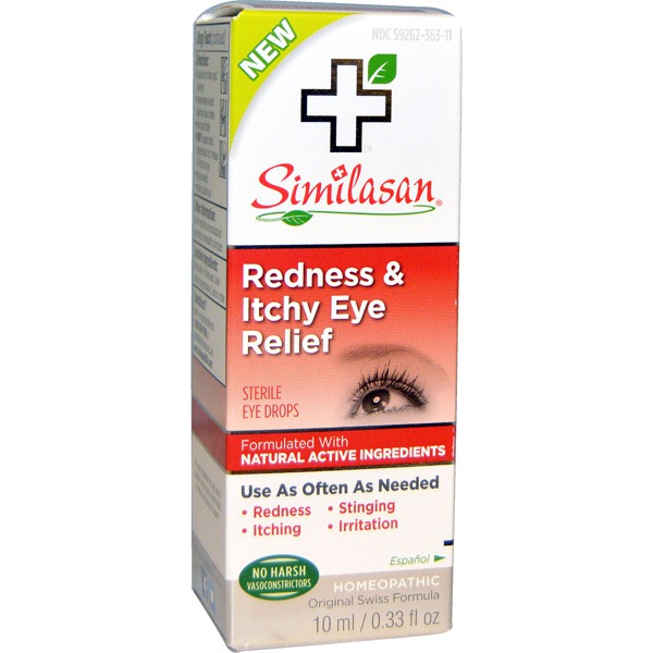 Similasan, Redness & Itchy Eye Relief, 0.33 Fl Oz (10 Ml) 1Source