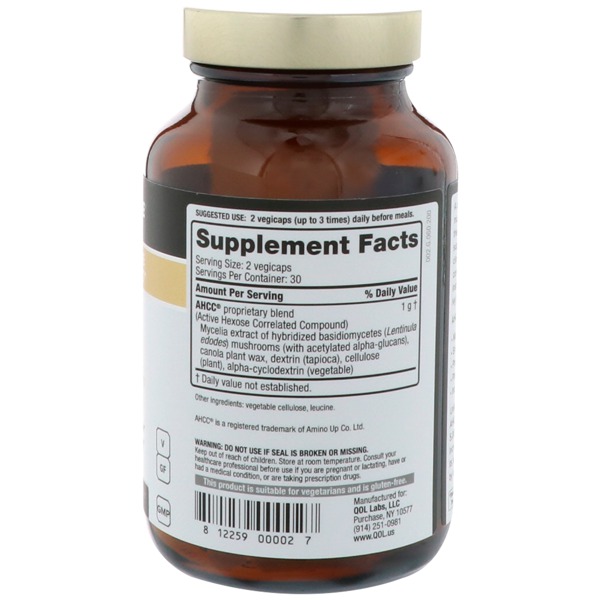 Quality Of Life Labs Kinoko Gold AHCC Immune Support 500 Mg 1Source