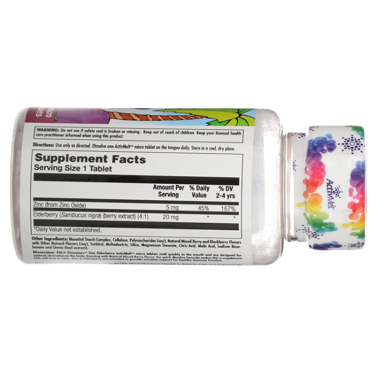 KAL Zinc Elderberry Activmelt Mixed Berries 1Source