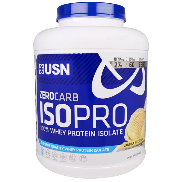 USN Zero Carb ISOPRO 100 Whey Protein Isolate Vanilla Ice Cream 1Source