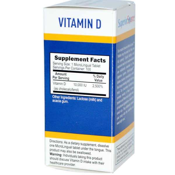Superior Source Extra Strength Vitamin D3 10,000 IU 1Source