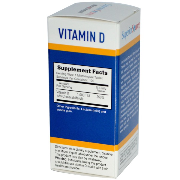 Superior Source Extra Strength Vitamin D3 1000 IU 1Source