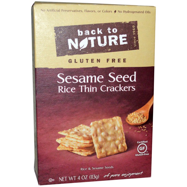 Back To Nature Rice Thin Crackers Gluten Free Sesame Seed 1Source