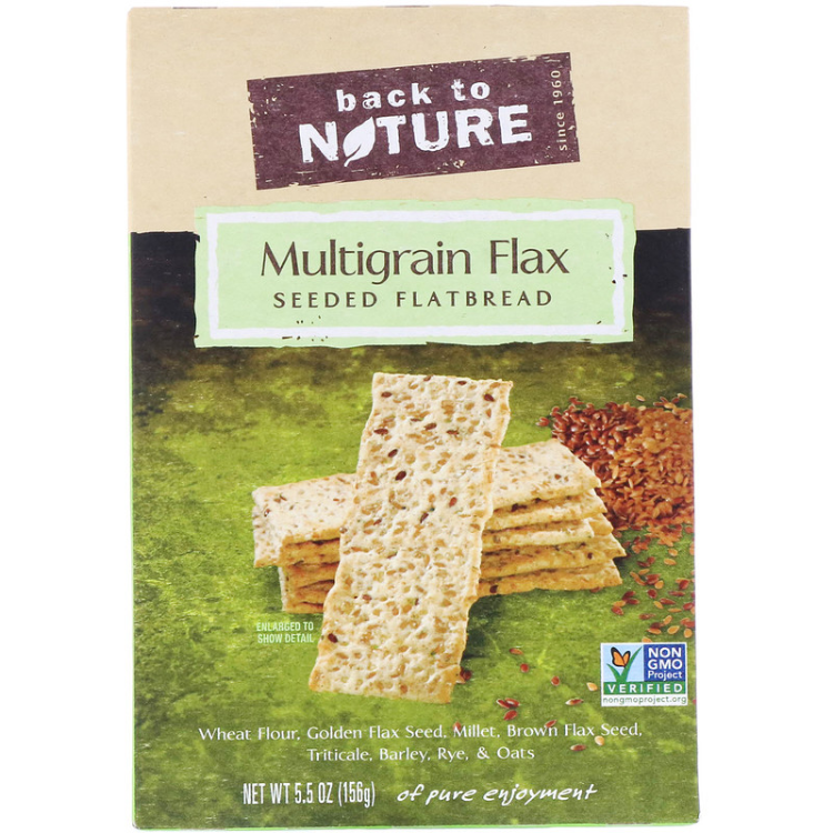 Back To Nature Seeded Flatbread Crackers Multigrain Flax 1Source