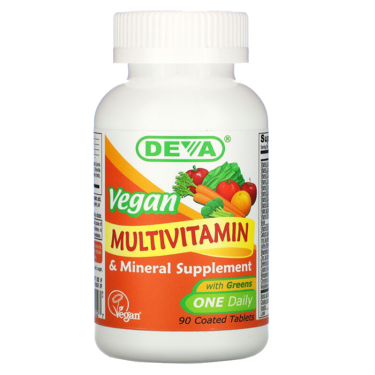 Deva Vegan Multivitamin & Mineral Supplement 1Source