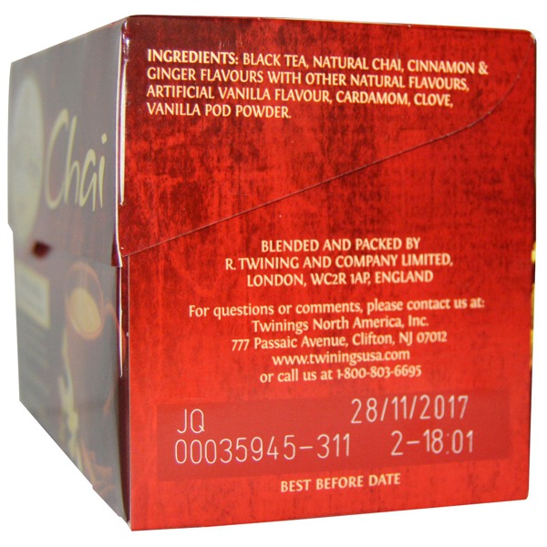 Twinings Chai French Vanilla 1Source