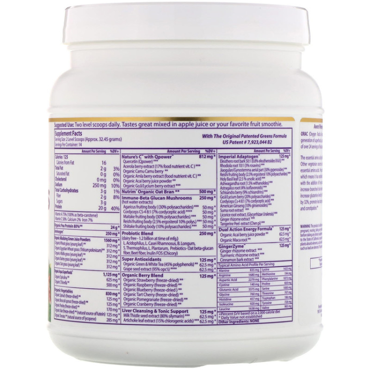 Paradise Herbs Protein & Greens Vanilla Flavor 1Source