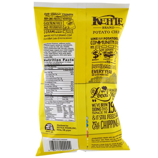 Kettle Foods Potato Chips New York Cheddar 1Source