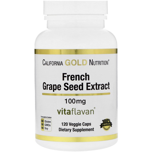 California Gold Nutrition French Grape Seed Extract 100 Mg Antioxidant