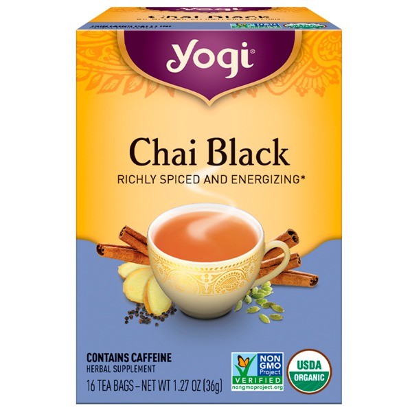 Yogi Tea Chai Black Caffeine 1Source