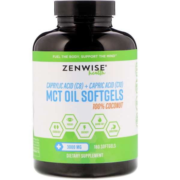 Zenwise Health 100 Coconut MCT Oil 3000 Mg 1Source