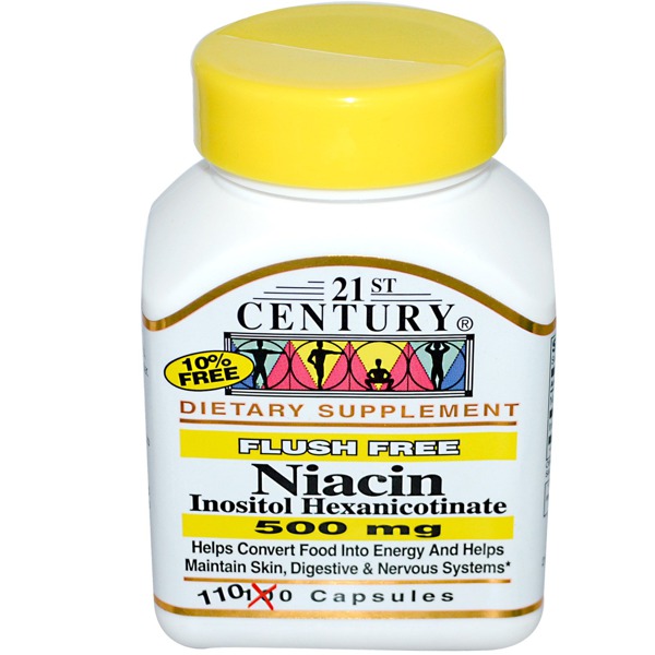 21St Century Niacin Inositol Hexanicotinate 500 Mg 1Source
