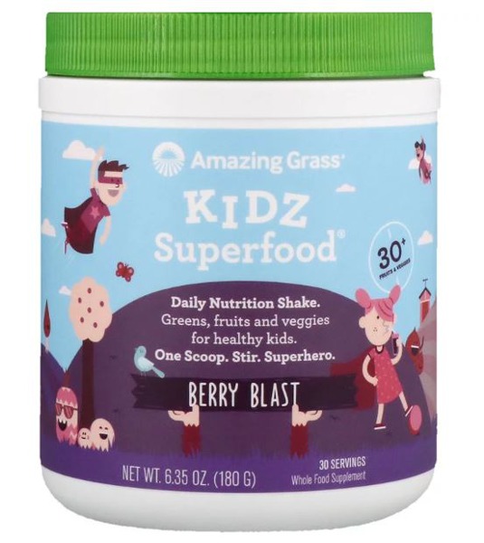 Amazing Grass Kidz Superfood Wild Berry Flavor 1Source