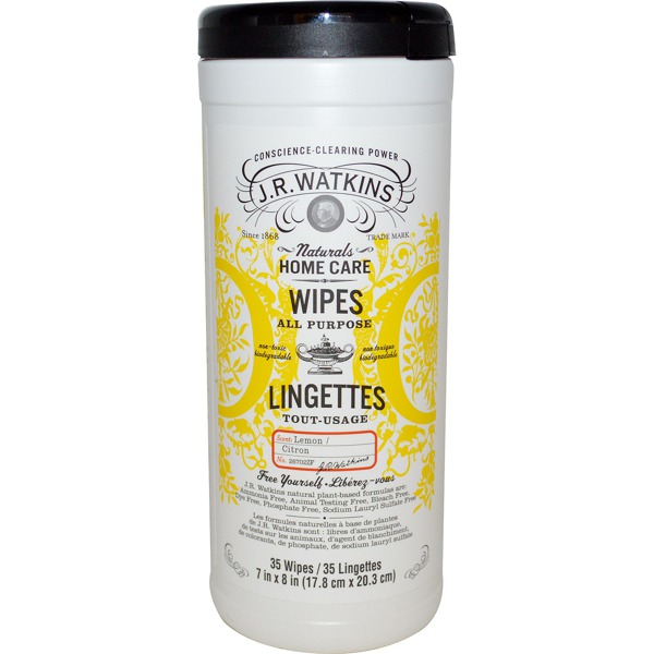 J R Watkins Wipes All Purpose Lemon 1Source