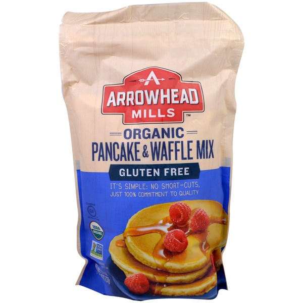 Arrowhead Mills Organic Gluten Free Pancake & Waffle Mix 1Source