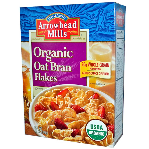 Arrowhead Mills Organic Oat Bran Flakes 1Source