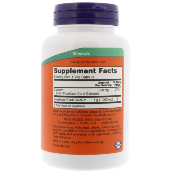 Now Foods Coral Calcium 1,000 Mg 1Source
