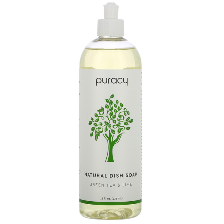 Puracy, Natural Dish Soap Green Tea & Lime 1Source
