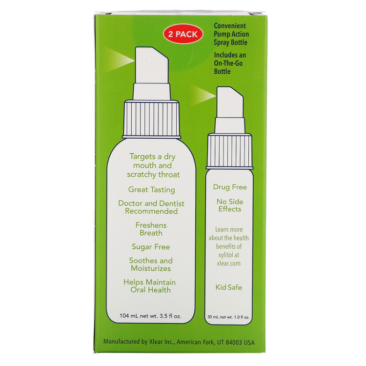 Xlear Spry Moisturizing Mouth Spray Light Mint 1Source