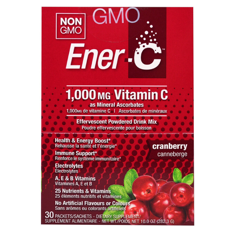 EnerC Vitamin C Effervescent Powdered Drink Mix Cranberry 1Source