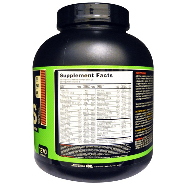 Optimum Nutrition Serious Mass, Chocolate Peanut Butter 1Source