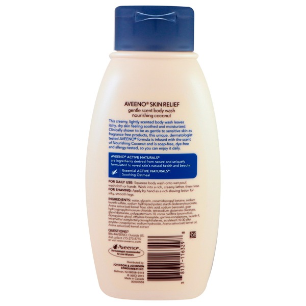 Aveeno Skin Relief Gentle Scent Body Wash Nourishing Coconut 1Source