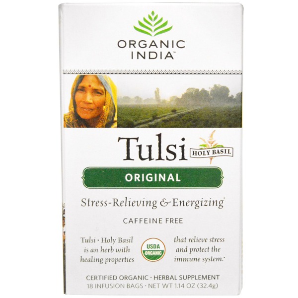 Organic India Tulsi Holy Basil Tea Original CaffeineFree 1Source