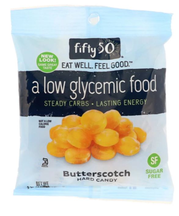 Fifty 50 Butterscotch Hard Candy Low Glycemic Sugar Free 1Source