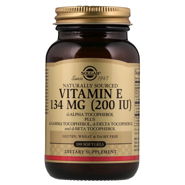 Solgar Natural Vitamin E 200 IU DAlpha Tocopherol & Mixed Tocopherols