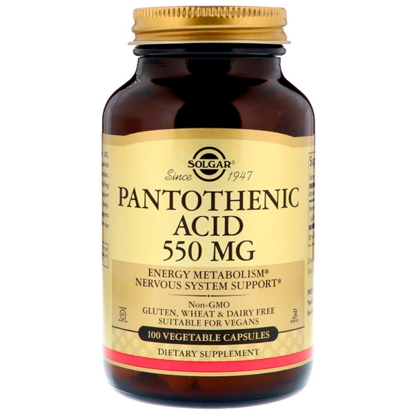 Solgar Pantothenic Acid 550 Mg 1Source