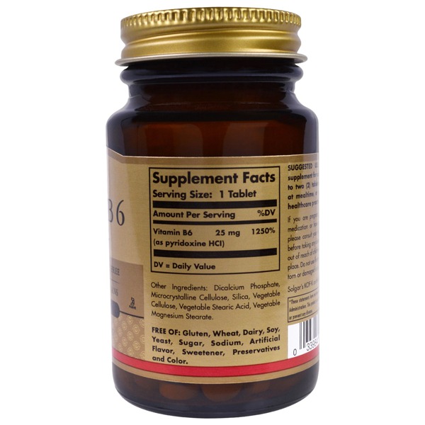 Solgar Vitamin B6 25 Mg 1Source