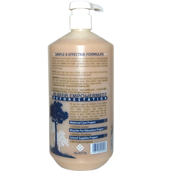 Everyday Shea Body Wash Unscented 1Source