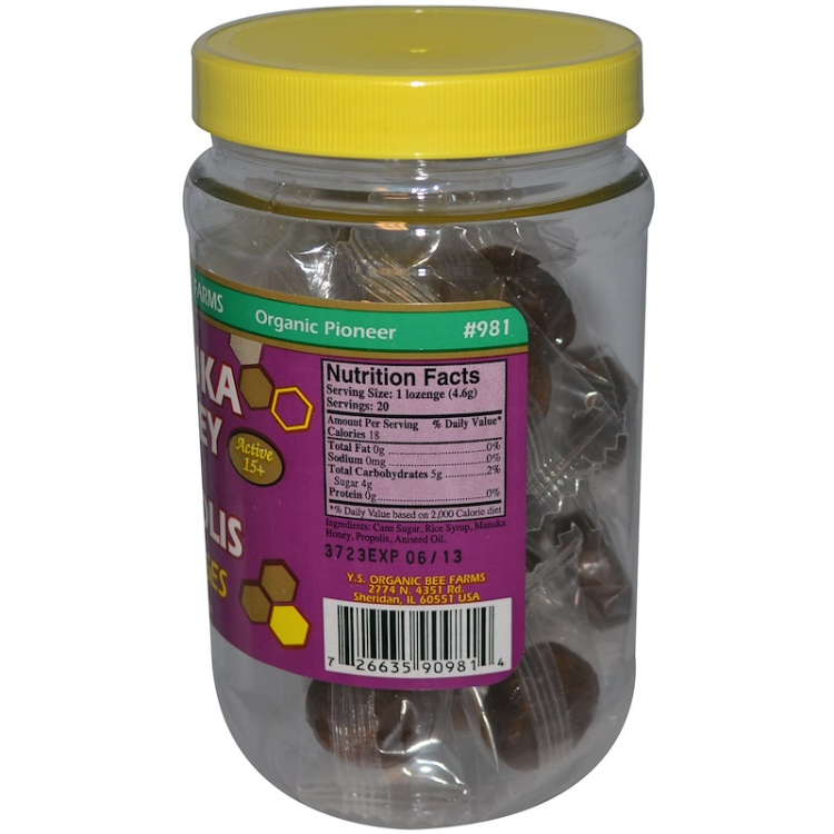 Y S Eco Bee Farms Manuka Honey Propolis Lozenges Active 15 1Source