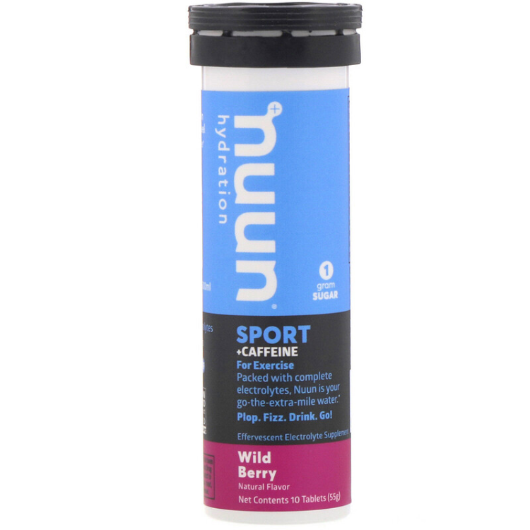 Nuun, Energy Effervescent Electrolyte & Caffeine Supplement Wild Berry