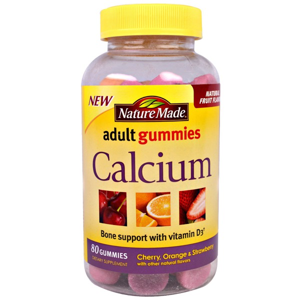 Nature Made Adult Gummies Calcium With Vitamin D3 Natural Fruit Flavors