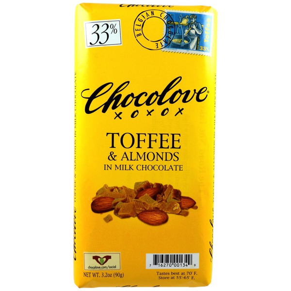 Chocolove Toffee & Almonds In Milk Chocolate 1Source
