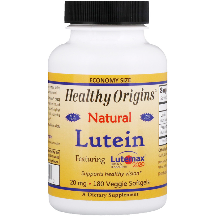Healthy Origins Lutein Natural 20 Mg 1Source