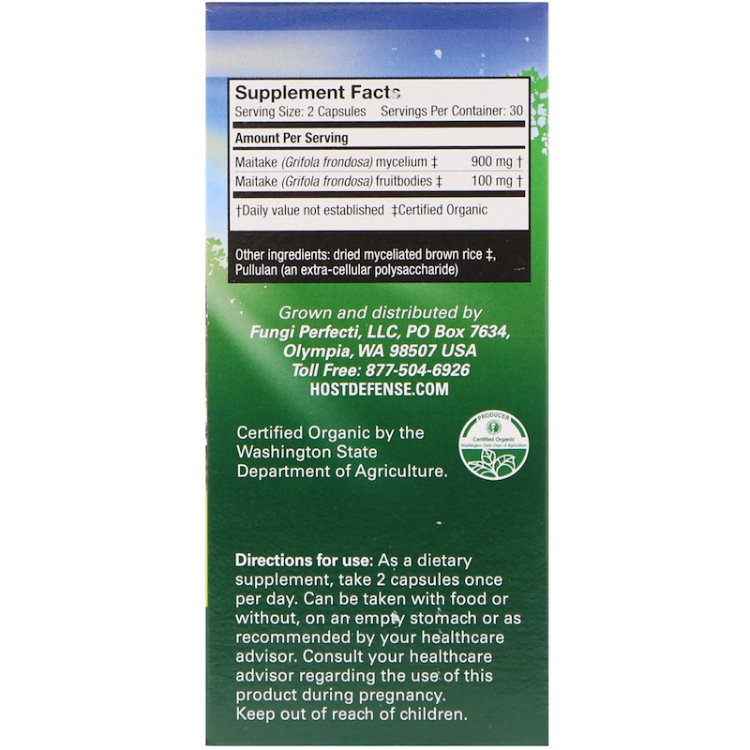 Fungi Perfecti Host Defense Mushrooms Organic Maitake 1Source